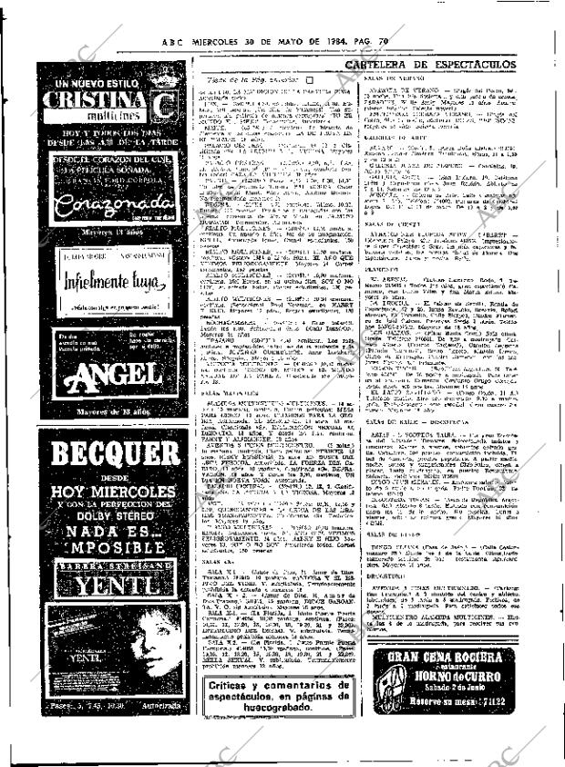 ABC SEVILLA 30-05-1984 página 70