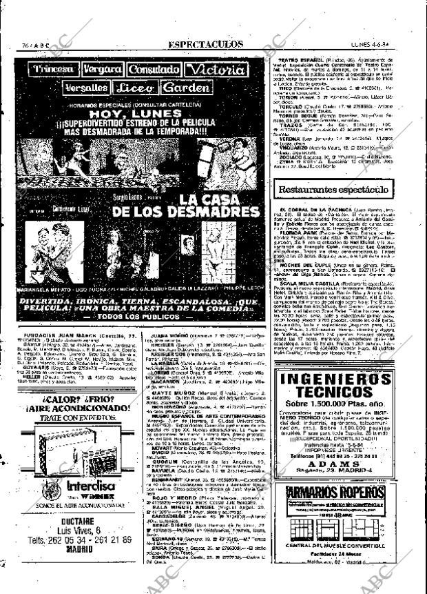 ABC MADRID 04-06-1984 página 76