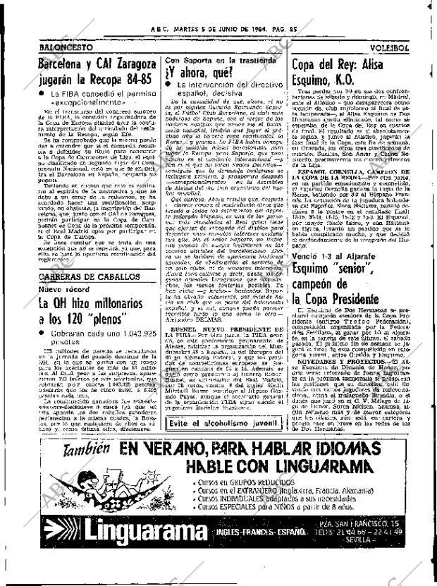 ABC SEVILLA 05-06-1984 página 85