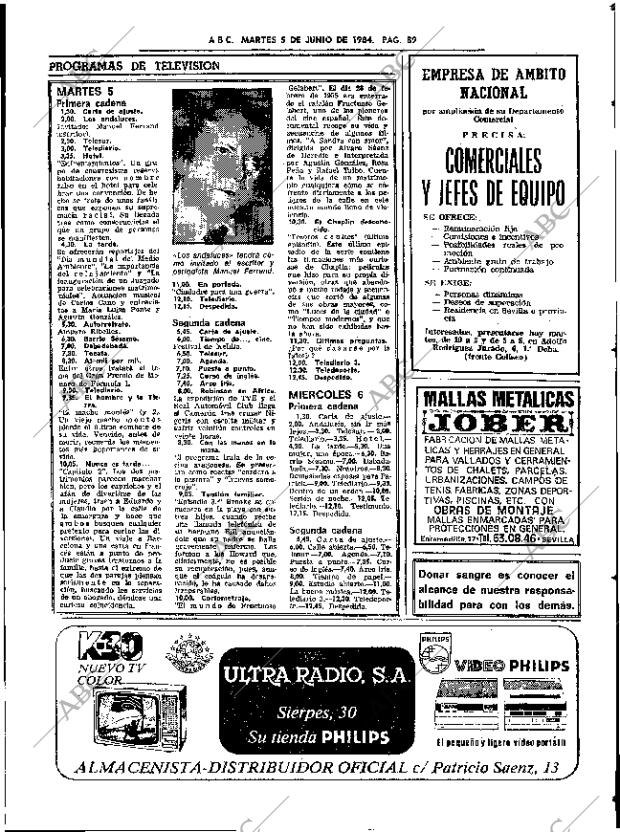 ABC SEVILLA 05-06-1984 página 89