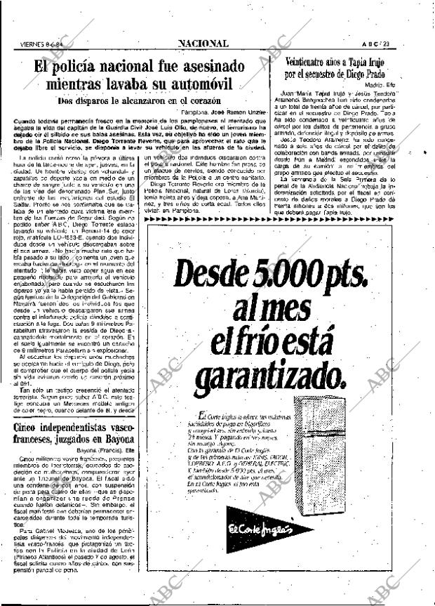 ABC MADRID 08-06-1984 página 23