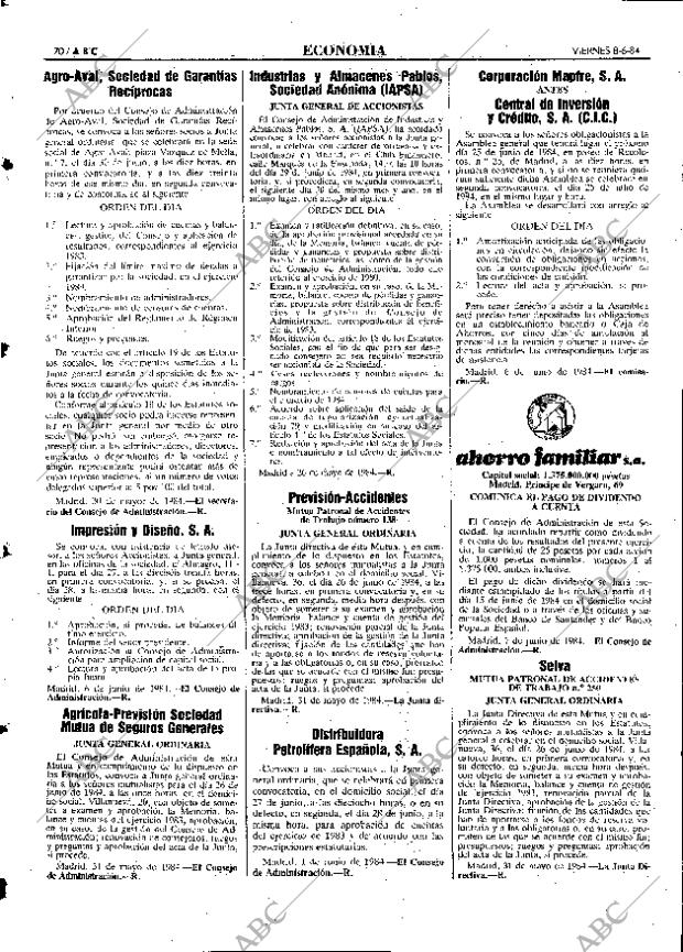 ABC MADRID 08-06-1984 página 70
