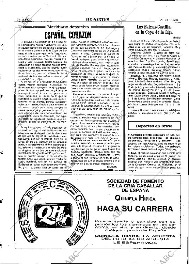 ABC MADRID 08-06-1984 página 74