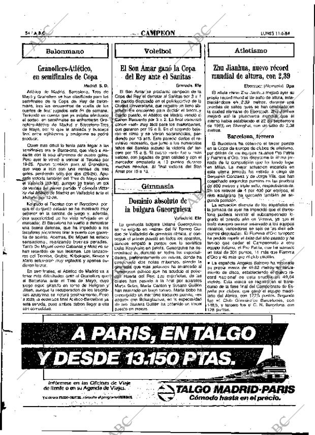 ABC MADRID 11-06-1984 página 54