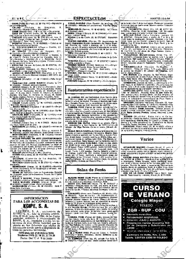 ABC MADRID 12-06-1984 página 82