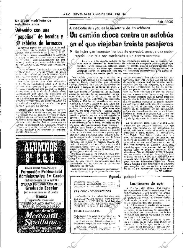 ABC SEVILLA 14-06-1984 página 34