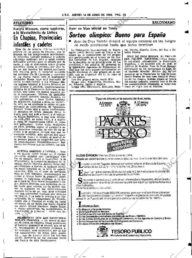 ABC SEVILLA 14-06-1984 página 53