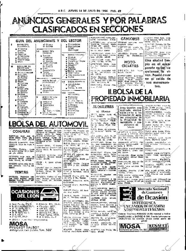 ABC SEVILLA 14-06-1984 página 62