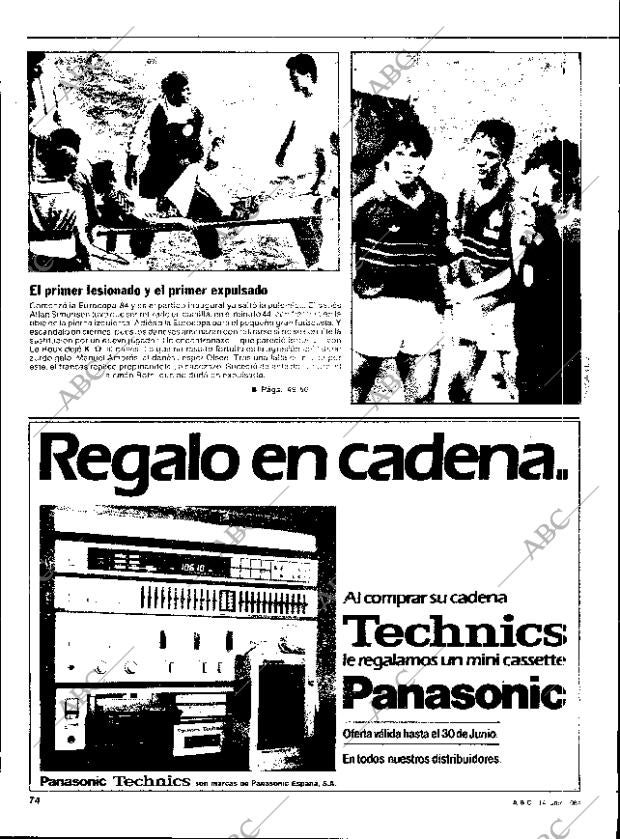 ABC SEVILLA 14-06-1984 página 74