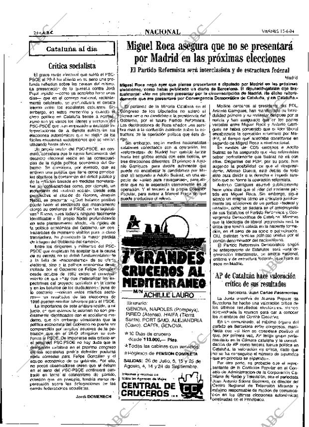 ABC MADRID 15-06-1984 página 24