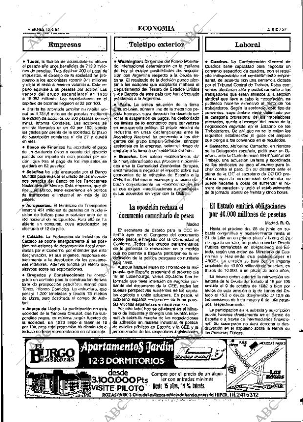 ABC MADRID 15-06-1984 página 57