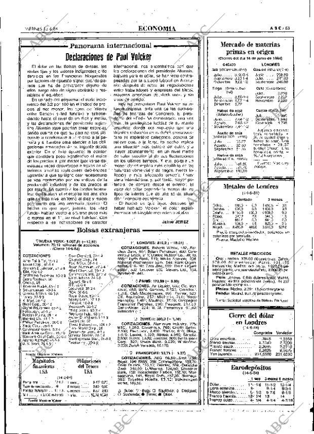 ABC MADRID 15-06-1984 página 63