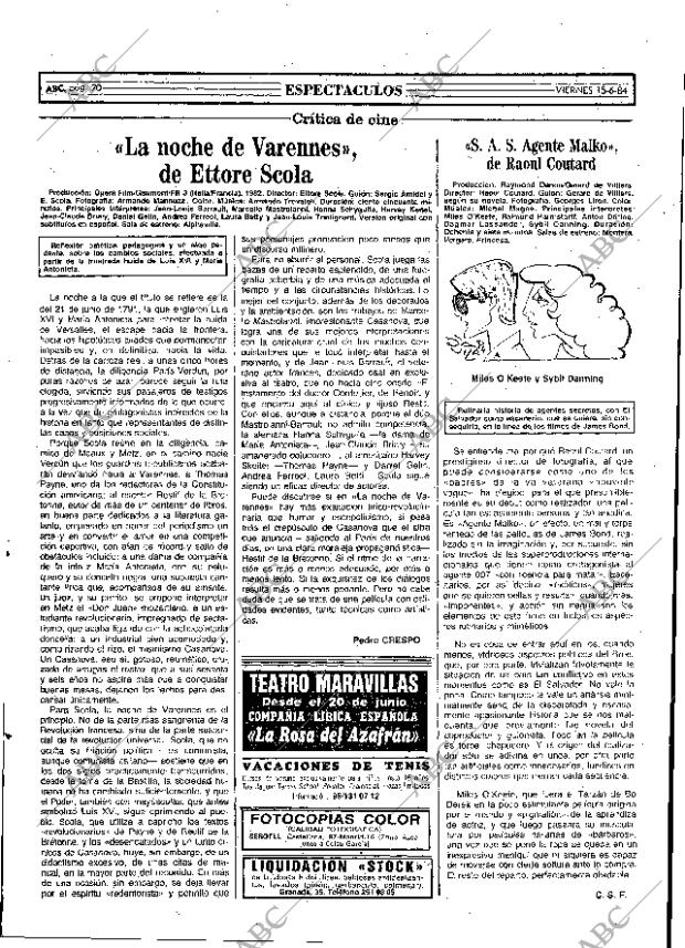 ABC MADRID 15-06-1984 página 70