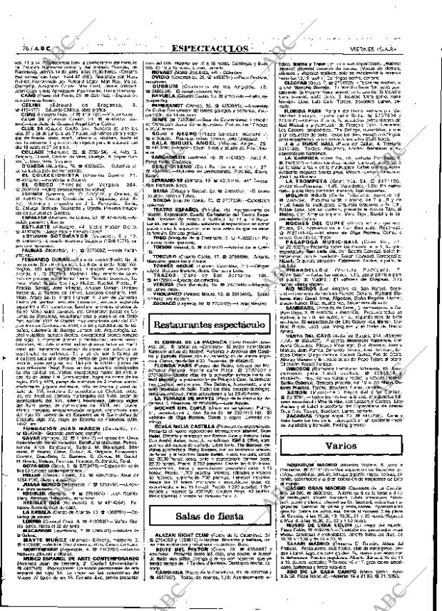 ABC MADRID 15-06-1984 página 76