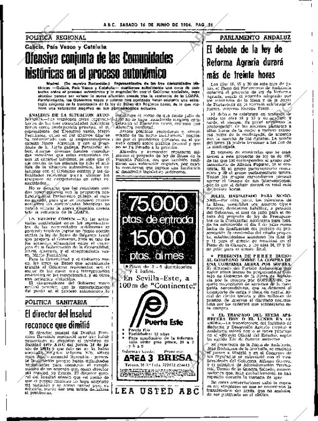 ABC SEVILLA 16-06-1984 página 21