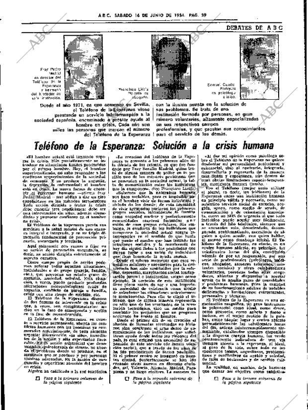 ABC SEVILLA 16-06-1984 página 39