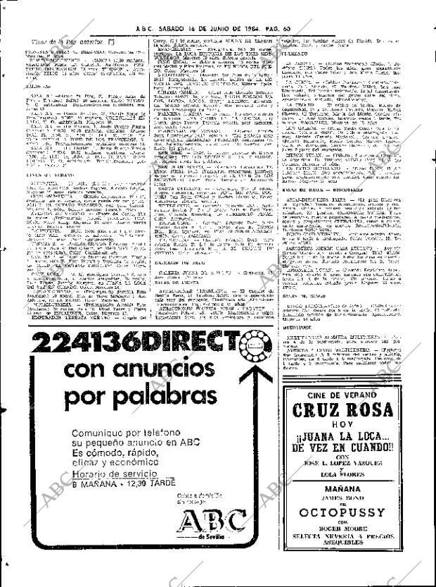 ABC SEVILLA 16-06-1984 página 60