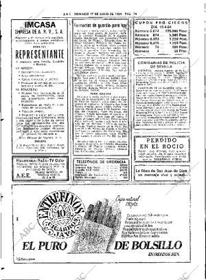 ABC SEVILLA 17-06-1984 página 74