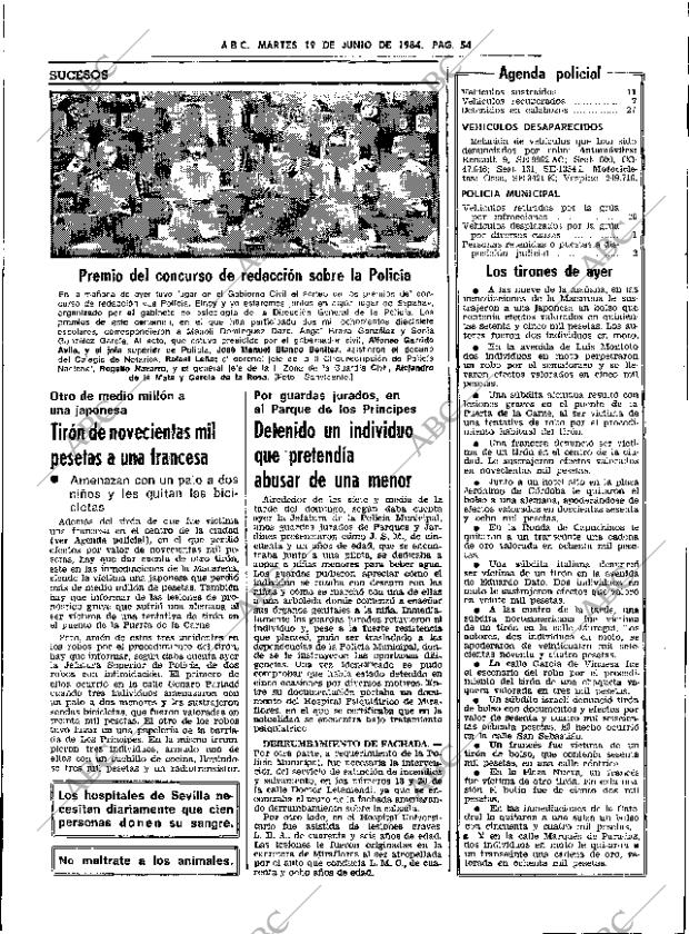 ABC SEVILLA 19-06-1984 página 54