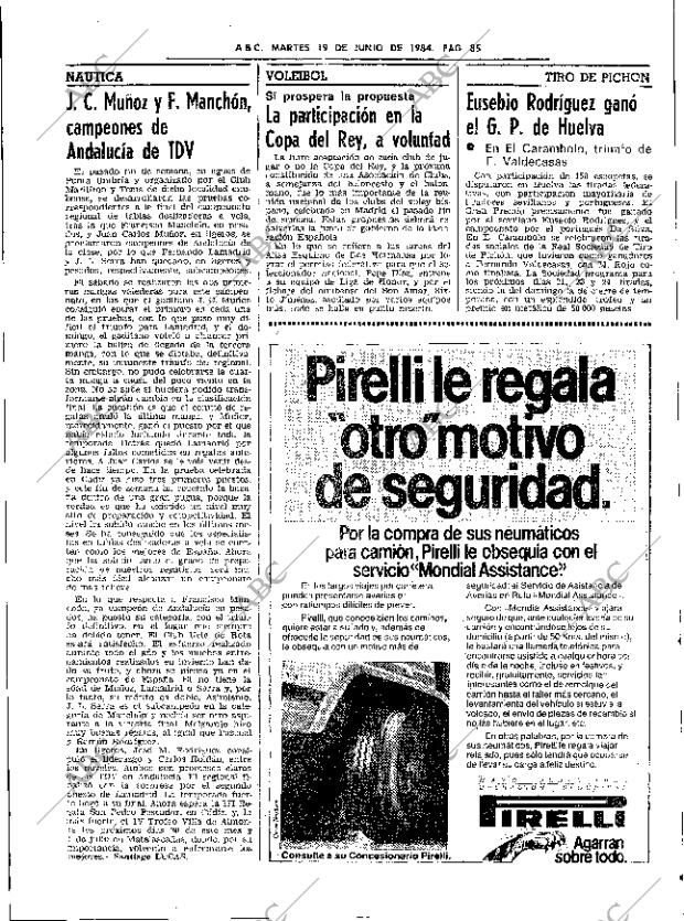 ABC SEVILLA 19-06-1984 página 85
