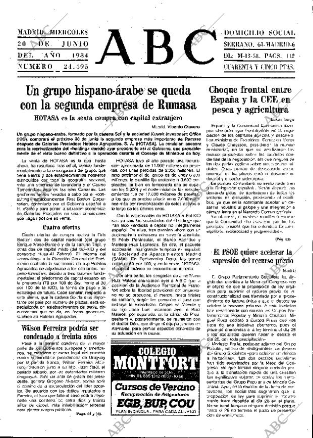 ABC MADRID 20-06-1984 página 13