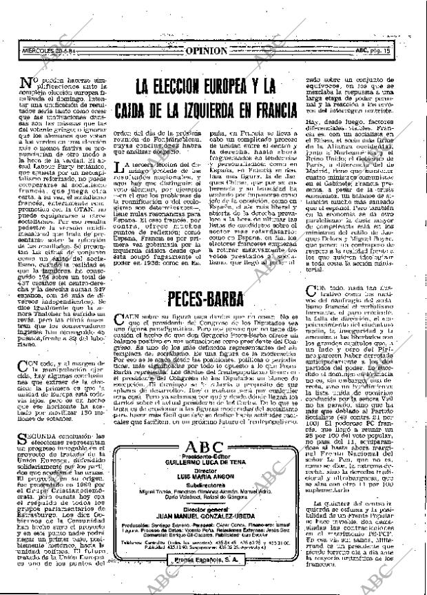 ABC MADRID 20-06-1984 página 15