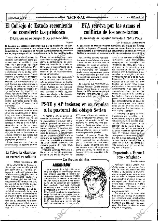 ABC MADRID 20-06-1984 página 19