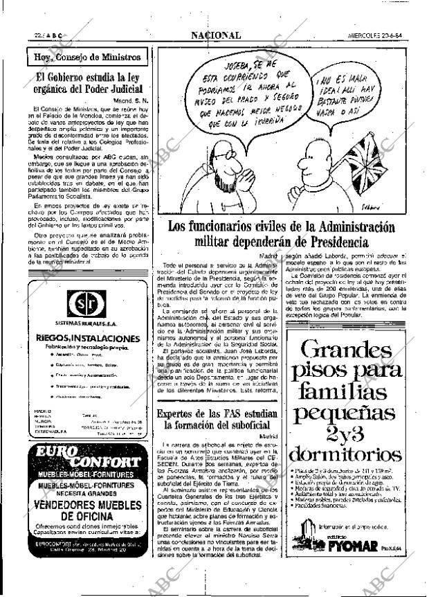 ABC MADRID 20-06-1984 página 22