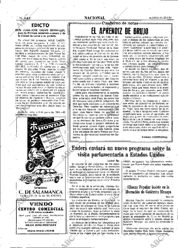 ABC MADRID 20-06-1984 página 24