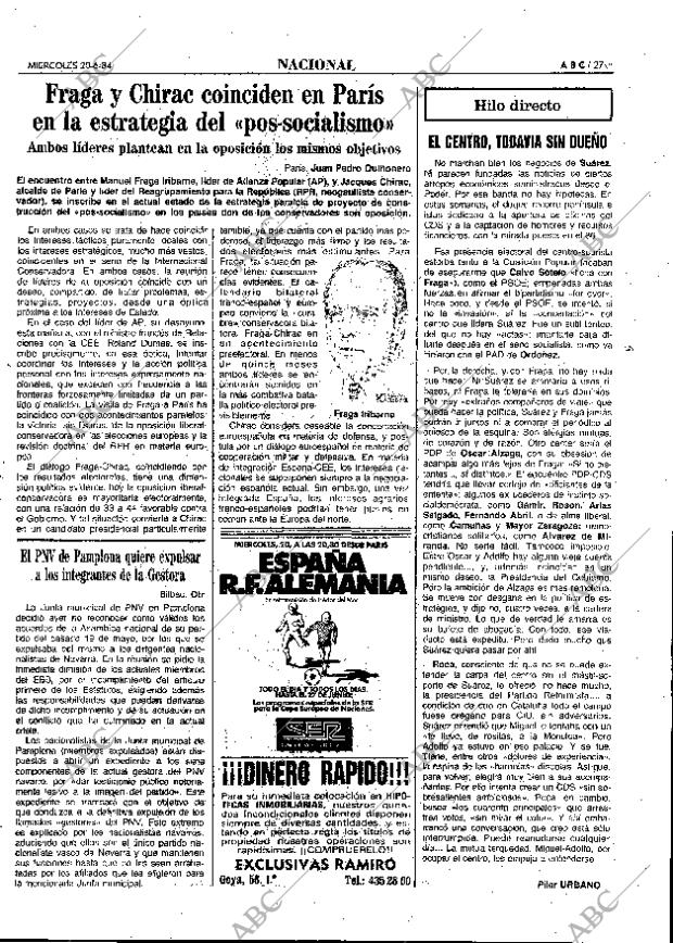 ABC MADRID 20-06-1984 página 27