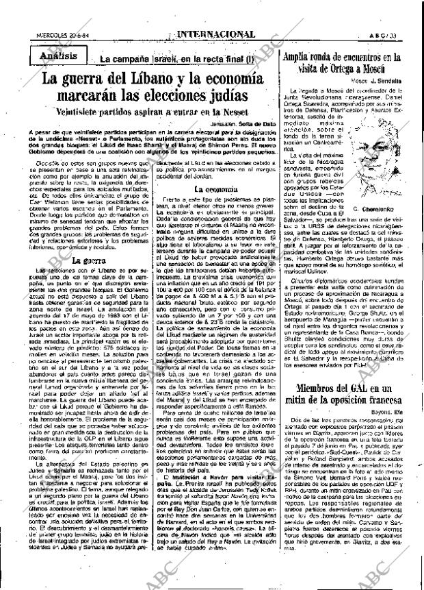 ABC MADRID 20-06-1984 página 33