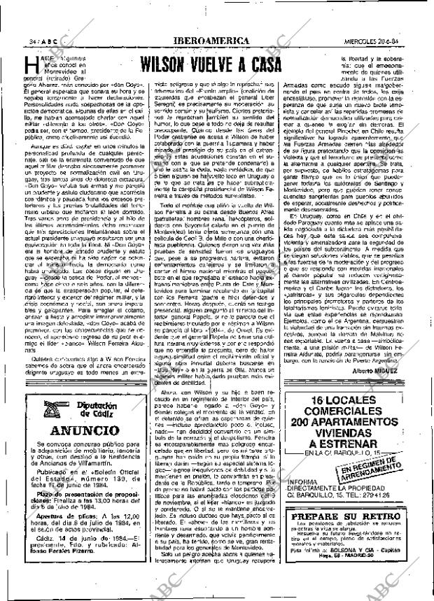 ABC MADRID 20-06-1984 página 34