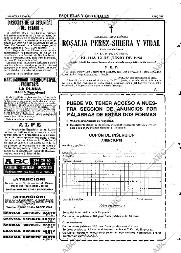 ABC MADRID 20-06-1984 página 99