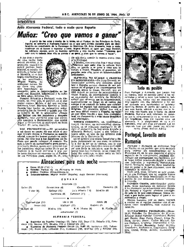 ABC SEVILLA 20-06-1984 página 57