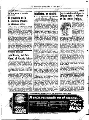 ABC SEVILLA 20-06-1984 página 61