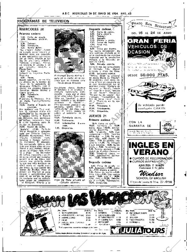 ABC SEVILLA 20-06-1984 página 63