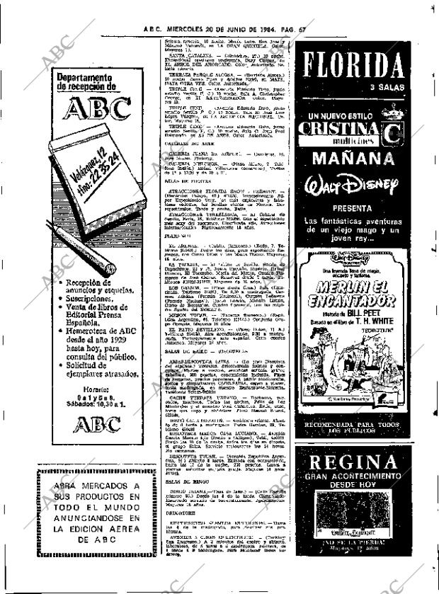 ABC SEVILLA 20-06-1984 página 67