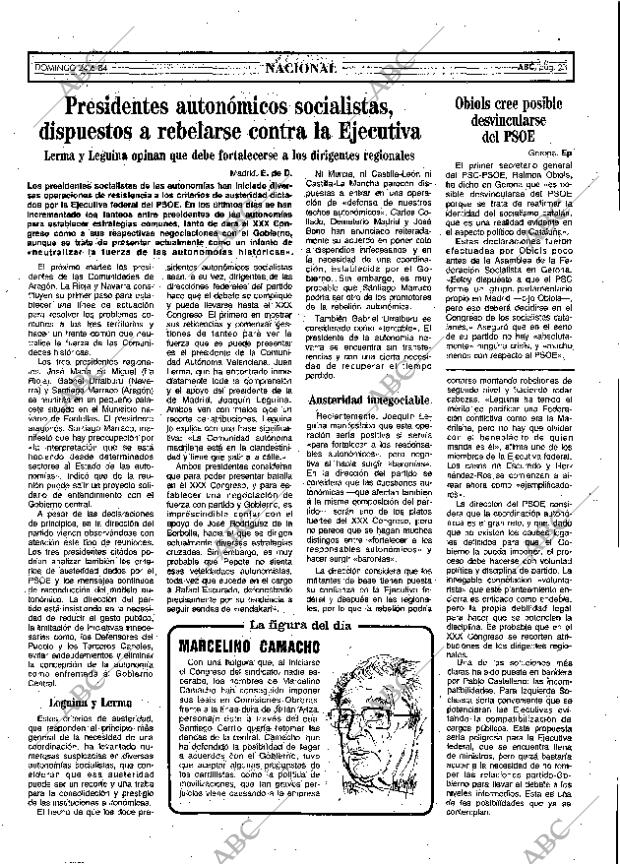 ABC MADRID 24-06-1984 página 23