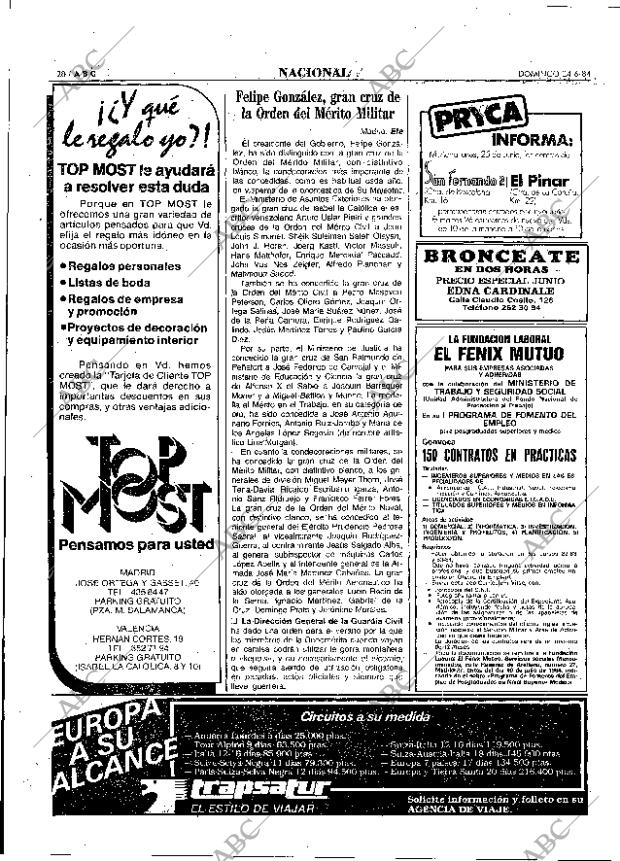 ABC MADRID 24-06-1984 página 28