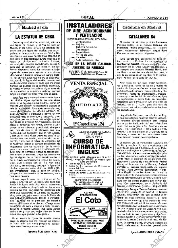 ABC MADRID 24-06-1984 página 44