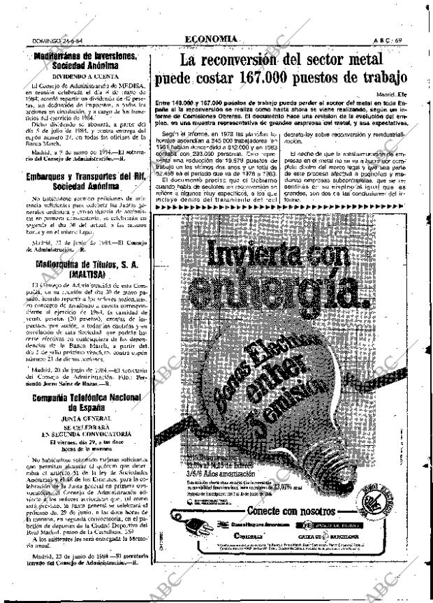 ABC MADRID 24-06-1984 página 69