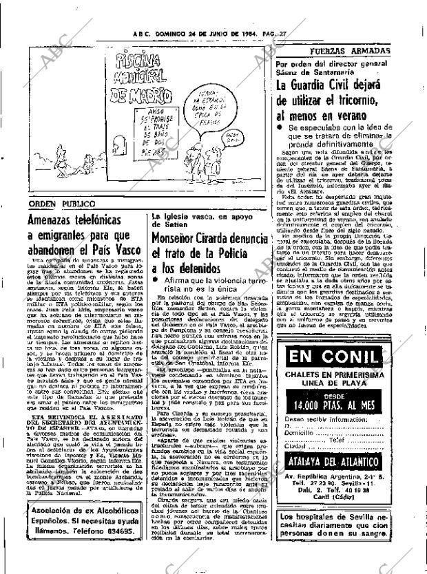 ABC SEVILLA 24-06-1984 página 27
