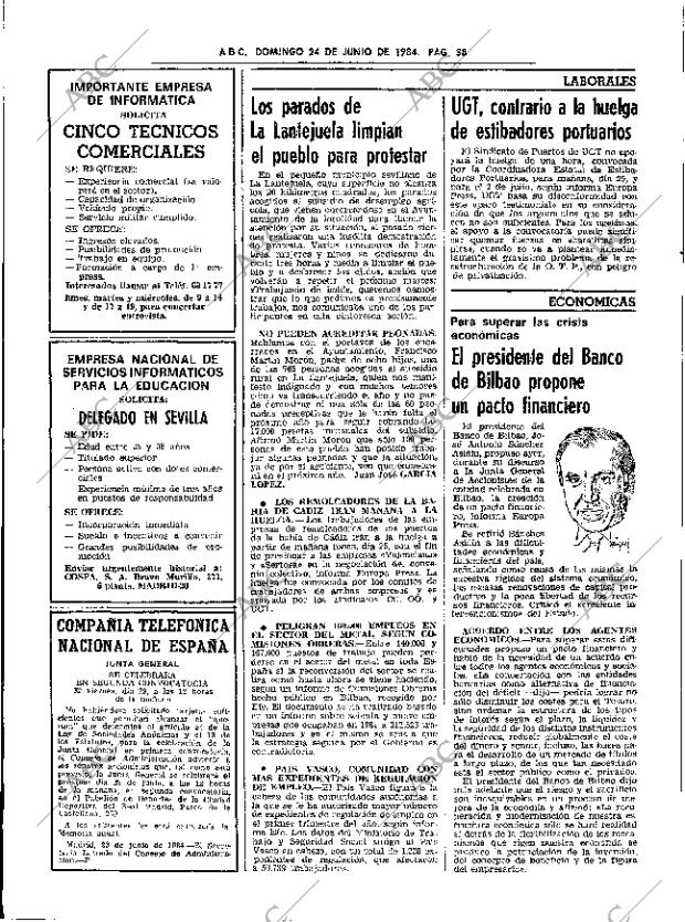 ABC SEVILLA 24-06-1984 página 38