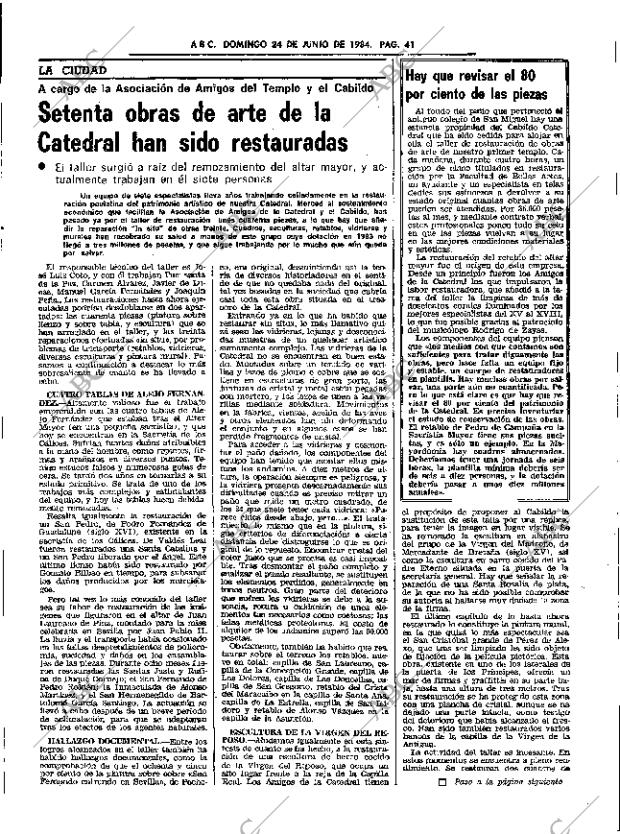 ABC SEVILLA 24-06-1984 página 41