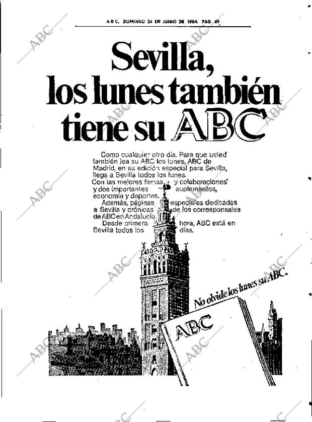ABC SEVILLA 24-06-1984 página 69