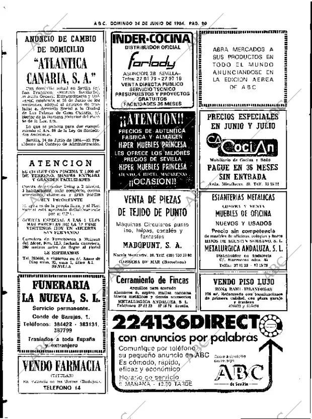 ABC SEVILLA 24-06-1984 página 80