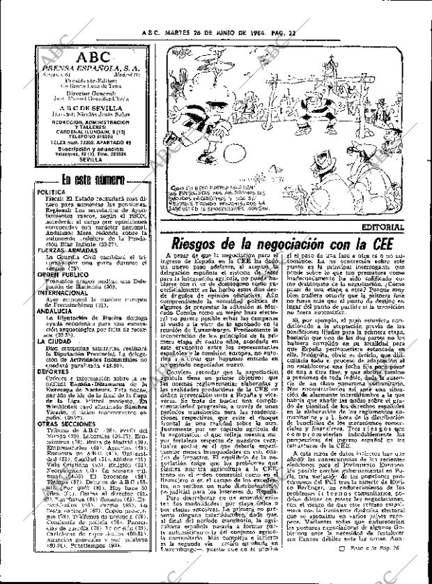 ABC SEVILLA 26-06-1984 página 22