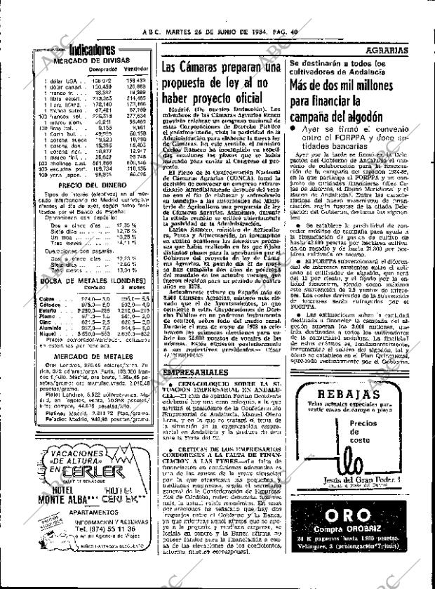 ABC SEVILLA 26-06-1984 página 40