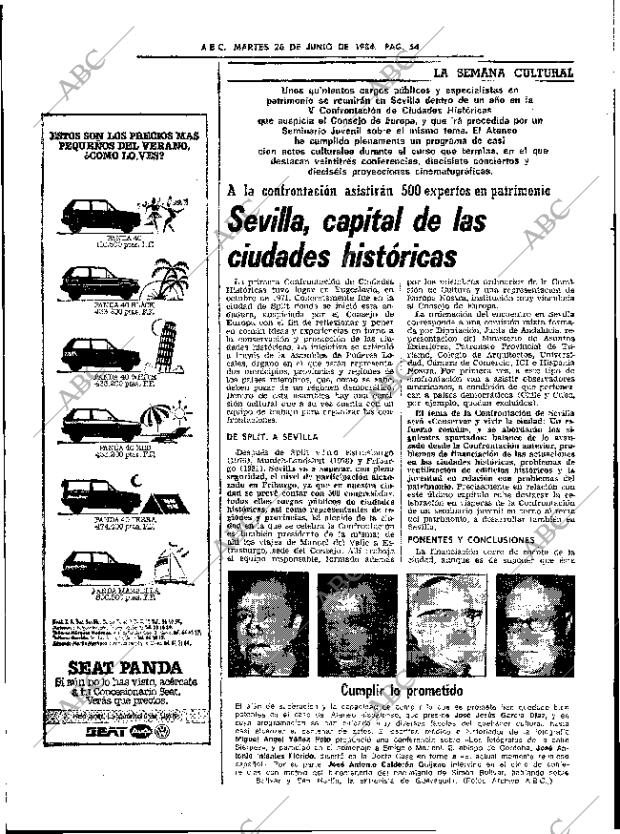 ABC SEVILLA 26-06-1984 página 54
