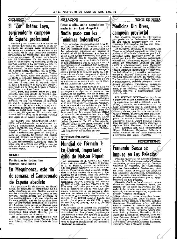 ABC SEVILLA 26-06-1984 página 76